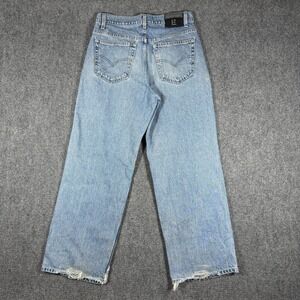 VTG 90s Levis Baggy Fit L2 Jeans Distressed Light Wash Blue USA Size 31x30